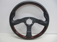 Mint MOMO Wood Leather Steering Wheel Excellent picture