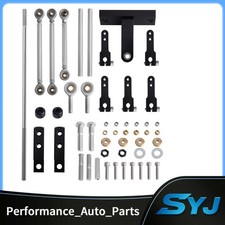 Adjustable Dual Carb Carburettor Blow Linkage Kit Universal - Black picture