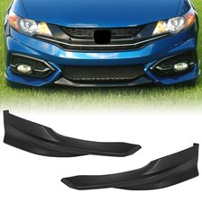 Front Bumper Spoiler Splitter Lip For 2014-2015 Honda Civic Coupe HFP-Style 2pc picture