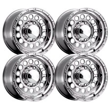 (Set-4) Raceline Rock Crusher 15X8 5X4.5 -32mm Polished wheels rims 15 inch picture