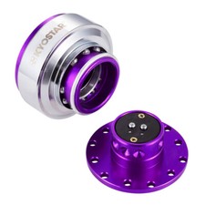 Universal Aluminulm Steering Wheel Quick Release Control Hub Adapter Kits Purple picture