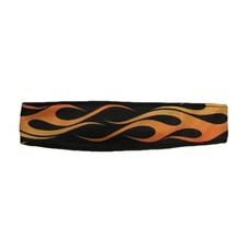 Zan Headgear One Size Polyester Headband Flames Orange and Black picture