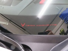  C8 Corvette TORCH RED 'TEAM CORVETTE' PLAIN BLANK VINYL INSERT 2 IN X 7 IN picture