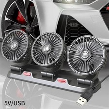 3 Head  360° Rotatable Portable USB Powered dual head car fan  for Vehicles picture