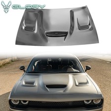 Fits 08-23 Dodge Challenger Front Hood Hellcat Style Panel Replacement Aluminum picture