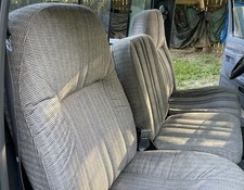 Custom 1980-1996 Ford Truck Front Bench Seat Upholstery With Armrest/cupholder picture