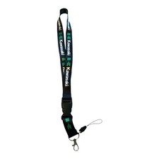 Kawasaki Motorcycle Lanyard Black Double Sided Detachable ID / Keychain NEW picture