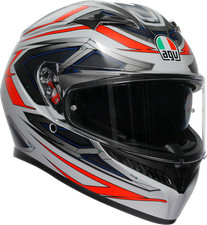 AGV K3 Space Full Face Helmet Matte White Red Fluo XL 2118381004-020-XL picture