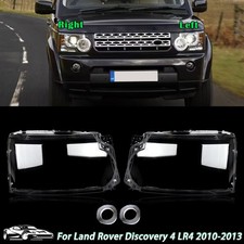 Pair Clear Headlight Headlamp Lens Cover For Land Rover Discovery 4 LR4 2010-13 picture