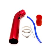 3 inch 76mm Universal Aluminum Red Cold Air Intake Pipe Induction Kit + Clamps picture