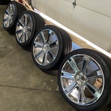 Bentley Continental GT OEM 21 inch Chrome 7 Spoke Wheels Set of 4 3W0601025CS picture