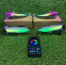 🟢2014-2024 INFINITI Q50 RGB LED Mirror & Bumper Sequential Signal Light CLEAR🟢 picture