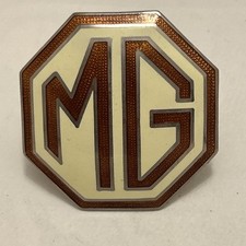 Vintage MG Metal Back Grille Badge Emblem  NOS picture