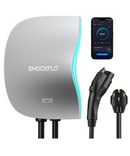 Shockflo S1 Wifi App & RFID Level 2 Wall Mounted EV Charger 40A J1772 UL 17FT picture