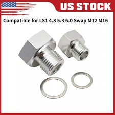 For LS Engine Swap M16 M12 1.5 to 1/8 NPT Oil Pressure Sensor Adapter For GMC picture