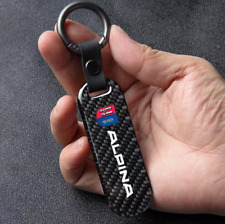 For Alpina Carbon Fiber Car Keychain Auto Accessories Emblem Key Ring Gift NEW picture
