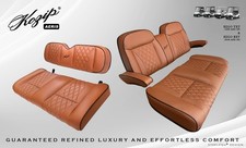 Kozip Aeris Front and Rear Seat Cushion Set EZGO RXV/TXT (Brown w/ Black Piping) picture