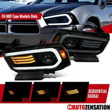 Smoke Fit 2011-2014 Dodge Charger HID Projector Headlights LED DRL Sequential picture