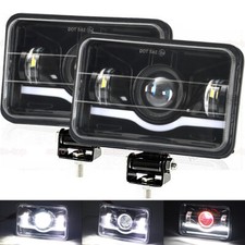 Pair 4x6'' LED Work Lights Spot Driving Fog Headlight DRL + Mounting Brackets picture