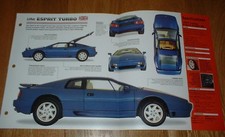 1991 Lotus Esprit Turbo SE Original Imp Brochure Specs Info Poster 88-91 picture