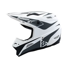 Answer 475270 AR1 Mototown Helmet Glossy White Grey Black XL DOT ECE picture