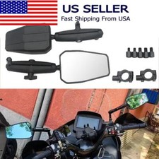 1 pair ADV Motorcycle Rearview Mirror Foldable Adjustable Adventure Universal US picture