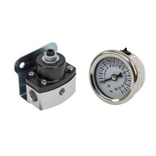 Speedway Fuel Pressure Regulator 5-12 psi & Gauge 0-15 psi picture