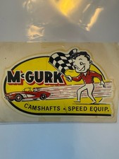 oOriginal Vintage NOS McGurk Camshafts Speed Equipment Water Transfer 5x3” (9U) picture