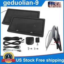Car Front+Rear Plate Frame Holder with Wireless Remote US Standard For Car Shows picture