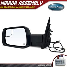 Left Driver Power Mirror w/ Power Folding Heated Turn Signal for Ram 1500 19-22 picture
