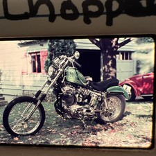 Vintage 35 MM Slide Custom Chopper Motorcycle picture