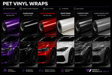 Premium Ultra Gloss PET Liner Vinyl Wrap Film Bubble Free Multiple Colors picture