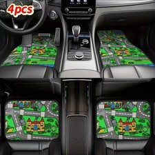 Nostalgic Car Map Universal Floor Mats Set of 4 Hot Wheels Custom Miata Mx5 Na picture