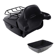 King Trunk Backrest Rack Black Fit For Harley Davidson Touring Road Glide 14-26 picture