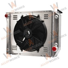 Aluminum 4 Row Radiator+Shroud Fan For 80-84 Ford Bronco F-100 F-150 F-250 F-350 picture
