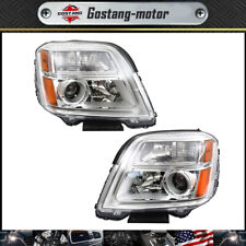 Headlights Assembly For 2010-2015 GMC Terrain Halogen Chrome LH+RH Pair Clear picture