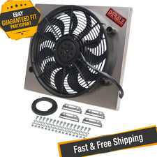 Derale 16821 High Output Single 17'' Electric RAD Fan/Aluminum Shroud Kit picture