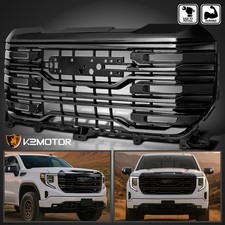 Fits 2022-2026 GMC Sierra 1500 Black AT4 Style Mesh Front Bumper Hood Grille picture