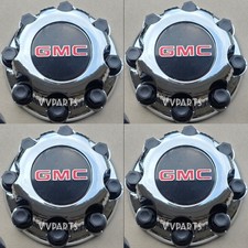 BLACK GMC SILVERADO AVALANCHE SIERRA 8 LUG 1500 2500 CHROME WHEEL HUB CENTER CAP picture