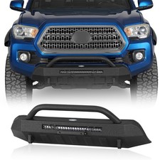 STUBBY STEEL FRONT BUMPER W/ LED LIGHT BAR FIT TOYOTA TACOMA 2016-2023 3RD GEN picture