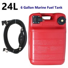 24L/6 Gallon Boat Fuel Tank Plastic Marine Outboard Boat Gas Tank with Hose picture