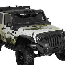 Fit 07-18 Jeep Wrangler JK Madmax Windshield Frame Cover Armor w/ 4* LED Light picture