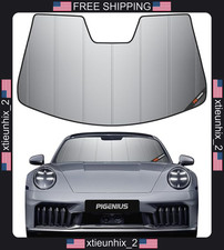 Porsche 911 (997 Gen) Sunshade Grey Leather Finish Custom Fit 2005-2012 picture