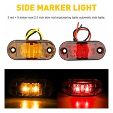 10x Red/Amber LED Side Marker Lights Indicators RV Camper Trailer Truck Running picture