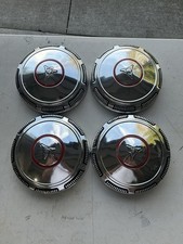 Mopar Red Line Dog Dish Aluminum 9 Inch Hubcaps Set Of 4 picture