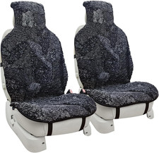 Genuine Australian Sheepskin Seat Cover, 2 Front Wool Cushion for Sedan Cars Suv picture