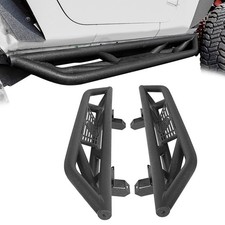 For 2018-2025 Jeep Wrangler JL 2 Door Steel Running Boards Nerf Bars Side Steps picture