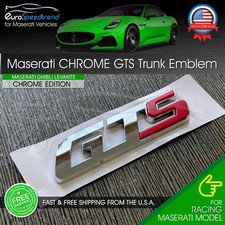 Maserati GTS Chrome Emblem 3D Trunk Logo Badge For Ghibli Quattroporte Levante picture
