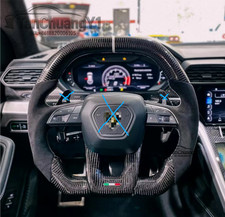 TanChuangY1 For Lamborghini URUS Carbon Fiber Steering Wheel With White Stripe picture