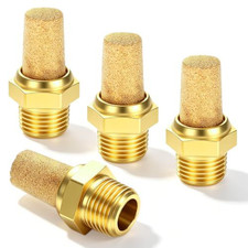 4 Pieces Pneumatic Muffler Insert Brass Exhaust Filter picture